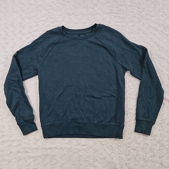 Athleta Womens XXS Sundown Sweatshirt Oceanic teal Lounge Comfort Cozy Spring - Picture 1 of 5